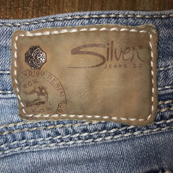 Silver Twisted Jeans. Distressed. - Picture 5 of 5